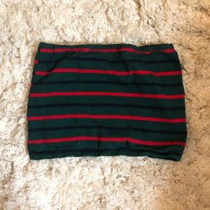 🌺 $3/12 SALE: Green Striped Tube Top